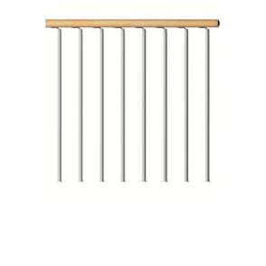 garde corps d'étage droit main courante bois 