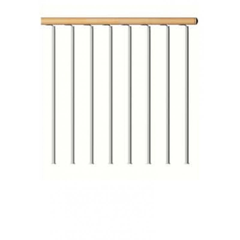 garde corps d'étage droit main courante bois 