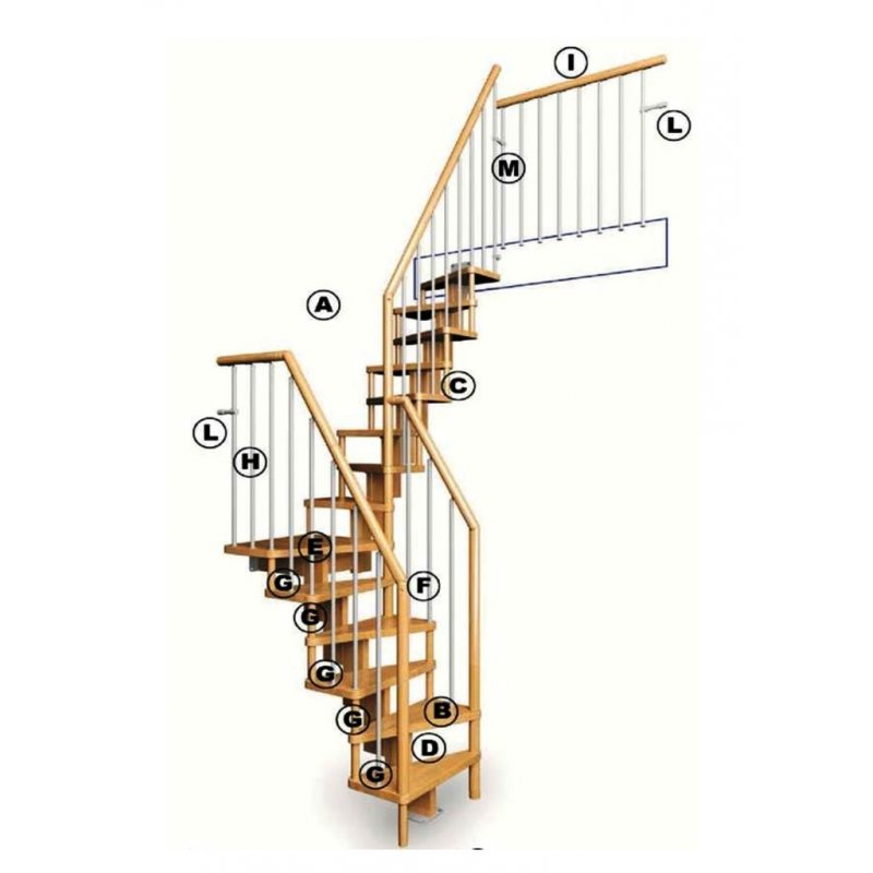 KIT limon central pour escalier modèle SUBTILE