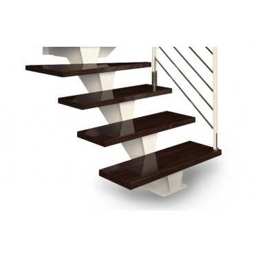 escalier métallique droit CELESTE bois métal