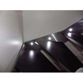 modèle escalier intérieur DOUBLE LIMON  IMAGINE PRESTIGE LINEAR HETRE QUART TOURNANT  marches bois, limons INOX