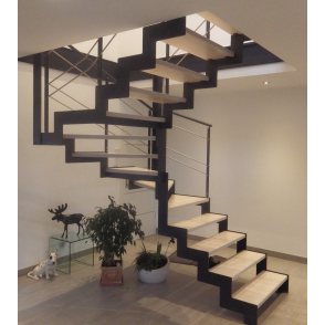 Escalier sur mesure droit, quart tournant, deux quart tournant