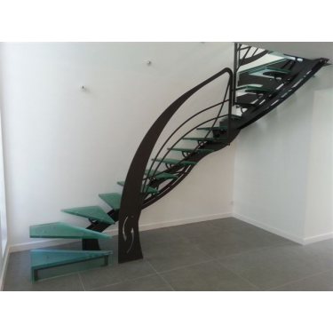 Escalier sur mesure droit, quart tournant, deux quart tournant