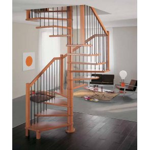 Escalier colimaçon bois
