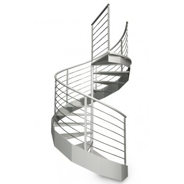 escalier métallique extérieur en colimaçon