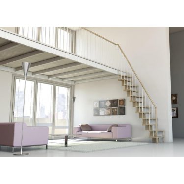 ESCALIER  1/4 TOURNANT MODERNE MODELE SUBTIL