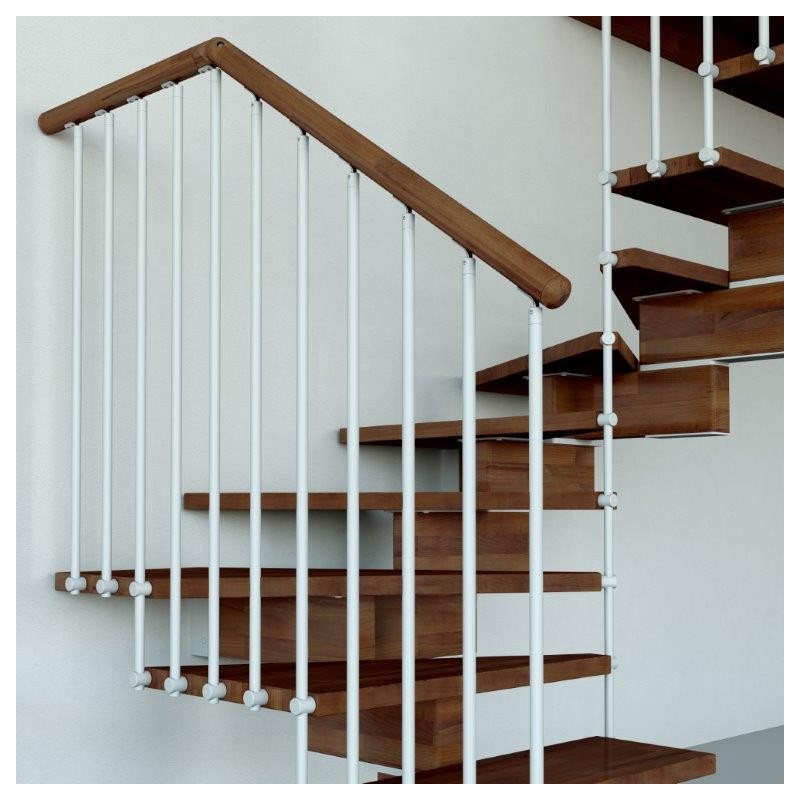 Escalier en kit prix limon central en bois de hêtre massif 2/4 tournant modèle AERIEN MODERNE Escalier en kit prix limon central en bois de hêtre massif 2/4 tournant modèle AERIEN MODERNE