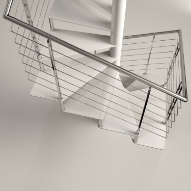 SIRIUS Carré XL escalier colimaçon  métal fût et marches
