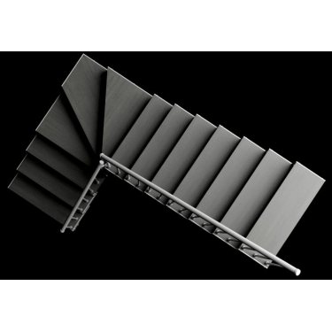 escalier deux quart tournant