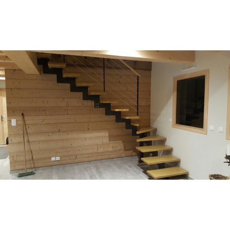 ESCALIER QUART TOURNANT LIMON CENTRAL EN METAL