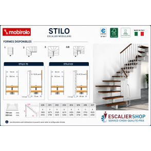 NOTICE TECHNIQUE ESCALIER STILO EN KIT MOBIROLO
