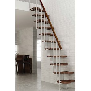 Escalier gain de place VENUS à marches décalées en hêtre massif