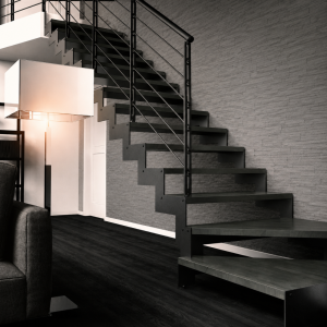 Escalier quart tournant IMAGINE Kit double limon montants double plat