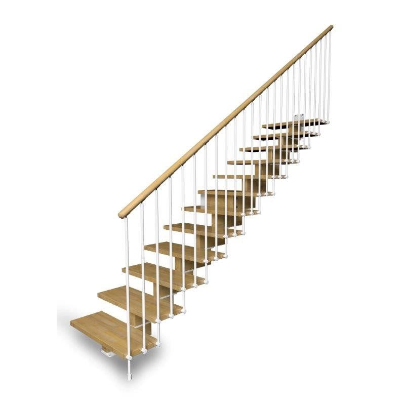 Escalier à limon central en bois AERIEN DROIT CONTEMPORAIN