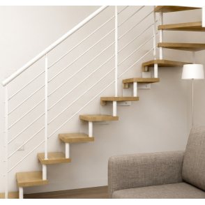 Escalier quart tournant IMAGINE Kit mono limon montants double plat