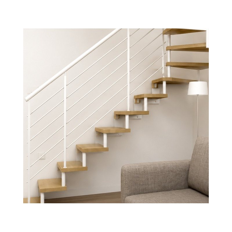 Escalier quart tournant IMAGINE Kit mono limon montants double plat