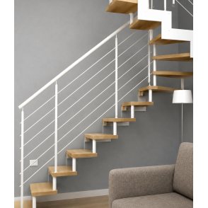 Escalier quart tournant IMAGINE Kit mono limon montants double plat