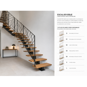 Les 7 modèles de garde-corps disponibles pour l'escalier EOLE