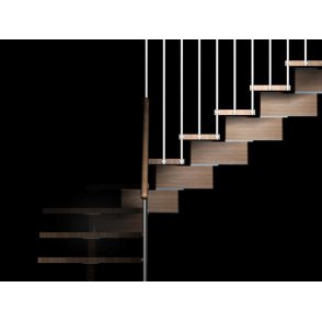 Escalier en kit pas cher modèle AERIEN 1/4 tournant TRADITION