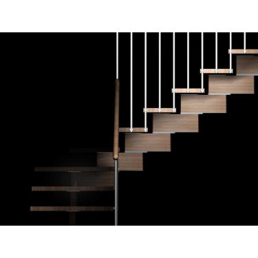 AERIEN TRADITION 1/4 tournant escalier standard Escalier en kit pas cher modèle AERIEN 1/4 tournant TRADITION
