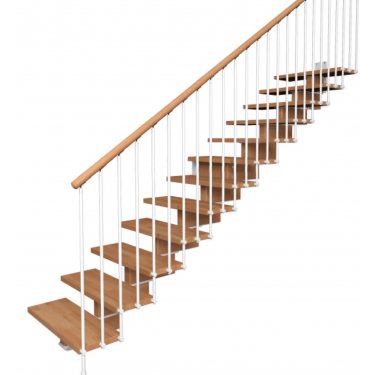 Escalier droit à limon central en...