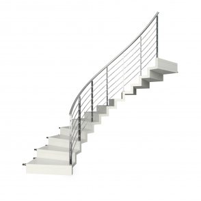 Escalier sur mesure droit, quart tournant, deux quart tournant
