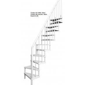 ESCALIER  1/4 TOURNANT MODERNE MODELE SUBTIL