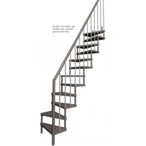 ESCALIER  1/4 TOURNANT MODERNE MODELE SUBTIL
