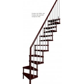 ESCALIER  1/4 TOURNANT MODERNE MODELE SUBTIL