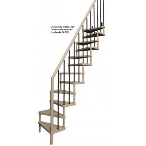 ESCALIER  1/4 TOURNANT MODERNE MODELE SUBTIL