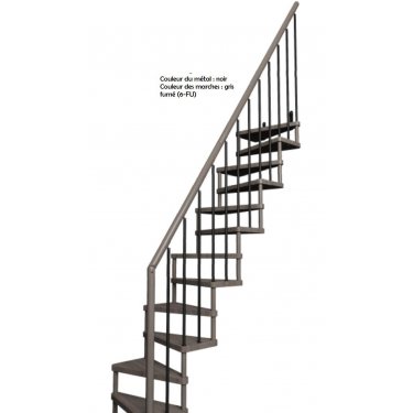 ESCALIER  1/4 TOURNANT MODERNE MODELE SUBTIL