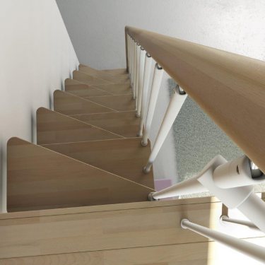 Escalier gain de place SUBTILE  1/4 TOURNANT CONTEMPORAIN