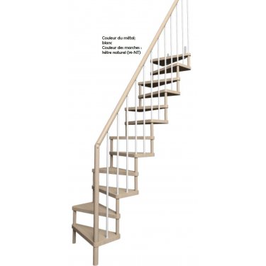 Escalier gain de place SUBTILE  1/4 TOURNANT TRADITION
