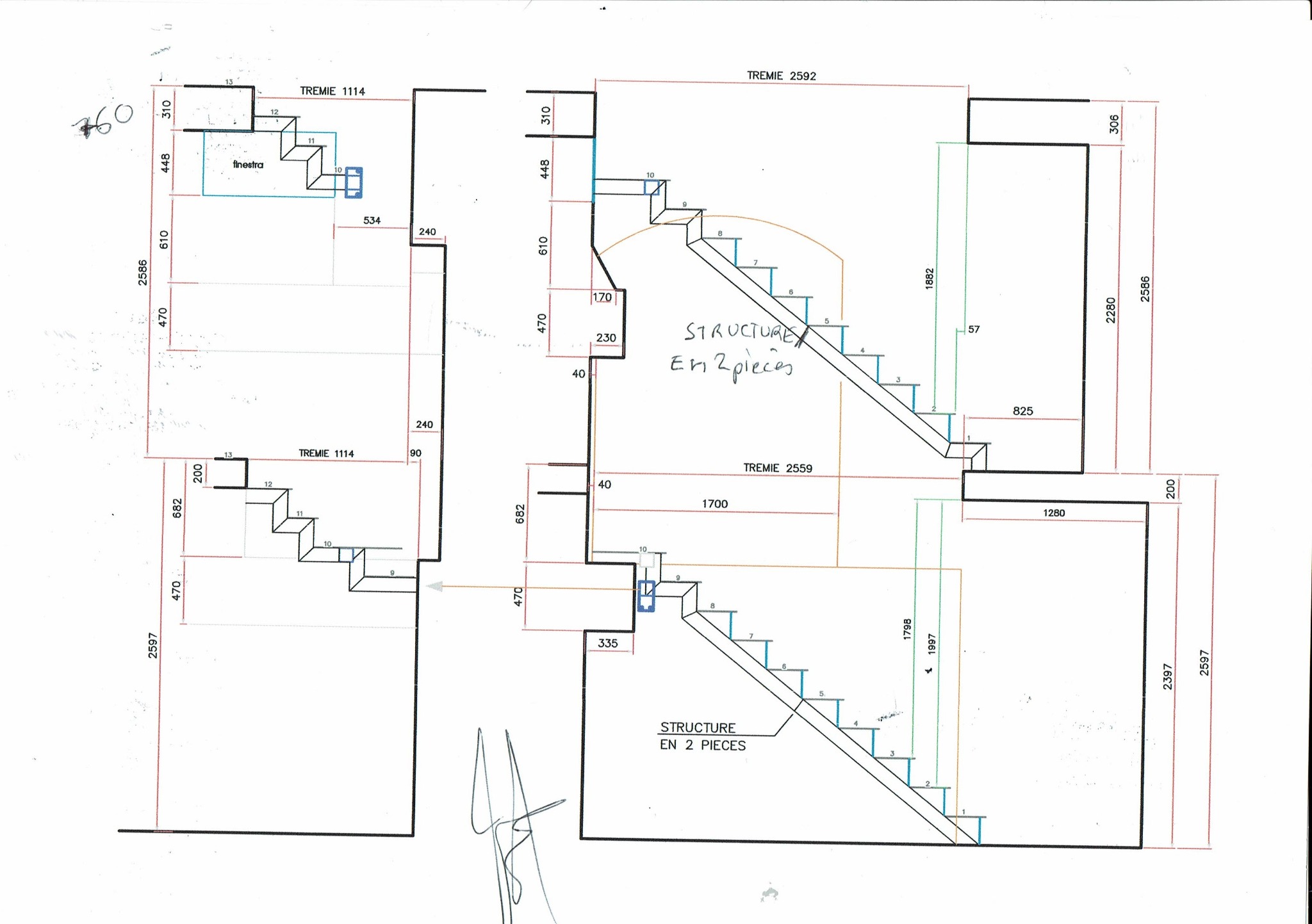 plan escalier