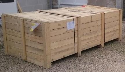 Emballage escalier en caisse bois