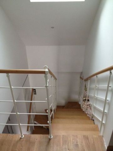 escalier limon metal central