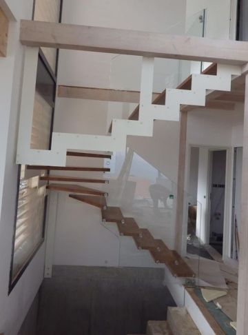 escalier verre