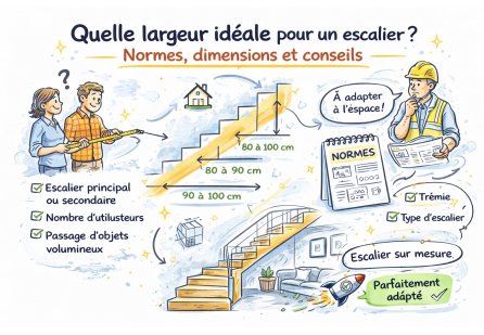 Quelle largeur idéale pour un escalier ? Normes, dimensions et conseils