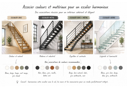 Quelles couleurs associer à son escalier selon les matériaux ?